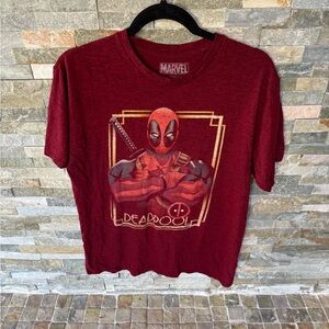 Marvel Deadpool Burgundy Graphic Tee